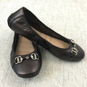 Me Too Bronze "Lilo" Leather Ballet Flats 9.5M